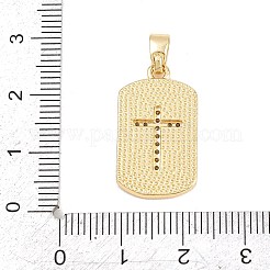 Pendenti in zirconi cubici trasparenti in micro pavè di ottone&nbsp;KK-H273-37B-G