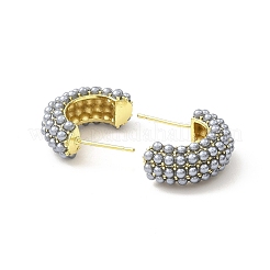 Aretes con cuentas de perlas de plástico de Gainsboro&nbsp;EJEW-L270-012B-G-1