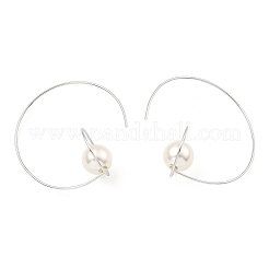 925 Ohrhänger aus rhodiniertem Sterlingsilber&nbsp;EJEW-Z024-01C-P