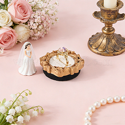 Runde Ring-Ausstellungstabletts aus Holz&nbsp;RDIS-WH0032-006A