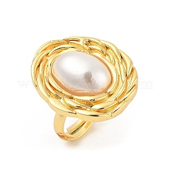 Ovale Messing-Fingerringe für Damen&nbsp;RJEW-S622-03G
