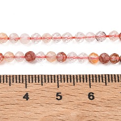 Natürliche Stränge aus hämatoidem Quarz / eisenhaltigen Quarzperlen&nbsp;G-Z161-A01-3mm