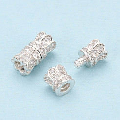 925 Schraubverschluss aus Sterlingsilber und klarem Zirkonia&nbsp;STER-T008-78S