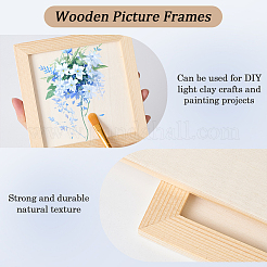 Bricolage enfants décoration en bois cadre photo en argile&nbsp;WOOD-WH20008-07H