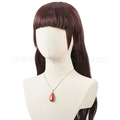 Ensemble de colliers et pendentifs en forme de larme avec pierres précieuses naturelles mélangées&nbsp;NJEW-JN04062
