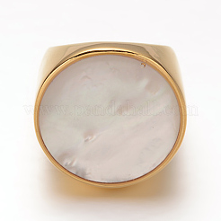 Bagues à large bande en acier inoxydable chirurgical 316 avec placage ionique (IP) de style fantaisie&nbsp;RJEW-F045-11A-18mm