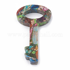 Regalit mit synthetischer Goldlinie / kaiserlicher Jaspis / Seesedimentjaspis - große Anhänger&nbsp;G-S329-007