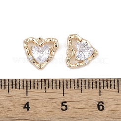 Messing micro pave klare zirkonia anhänger&nbsp;KK-K351-45C-G