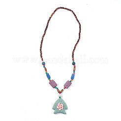 Collane pendenti in pietra lavica naturale&nbsp;NJEW-F256-02M