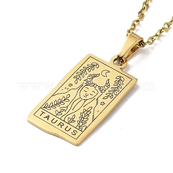 Rettangolo con collane pendenti di dodici costellazioni&nbsp;NJEW-D069-01G-02
