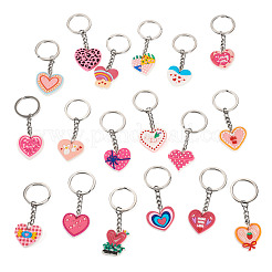 18 stücke 18 arten valentinstag pvc schlüsselanhänger&nbsp;KEYC-TA0001-56