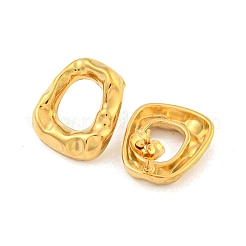 Orecchini a bottone trapezoidali in acciaio inossidabile 304&nbsp;EJEW-L290-006G