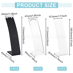6 Stück 3 Stile Acryl-Halskettenständer mit schräger Rückseite&nbsp;NDIS-FG0001-05