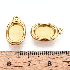 Cabochon-Fassungen für Anhänger aus Edelstahl 304&nbsp;STAS-N114-46B-G