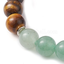 Chakra pierres précieuses perles bracelets extensibles&nbsp;BJEW-JB10204-02