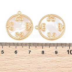 Pendentifs en laiton et coquillages naturels&nbsp;SH-CBA7BFE-02A-G