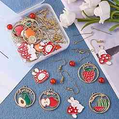Kit de fabrication de boucles d'oreilles fruits et lapin diy&nbsp;DIY-SZ0007-52