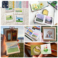 4 carnet de croquis aquarelle carré 4 couleurs&nbsp;DIY-OC0015-01