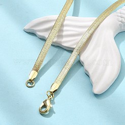 Flache Schlangenkettenhalsketten aus Messing für Damen&nbsp;NJEW-U035-05G