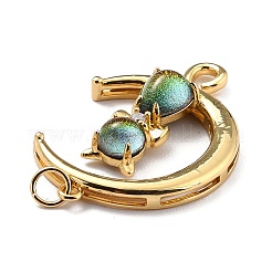 Ciondoli di zirconi in ottone&nbsp;ZIRC-H122-02G