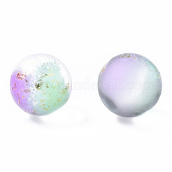Perle di vetro smerigliato verniciato a spruzzo trasparente&nbsp;GLAA-N035-05A-05