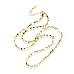 Collares de cadena de eslabones ovalados de latón de 2.5 mm&nbsp;X-NJEW-M108-20G
