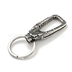 Accessoires en acier inoxydable chirurgical 316 de style tibétain avec porte-clés en acier inoxydable 304&nbsp;FIND-Q101-09AS-01