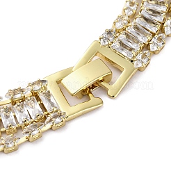 Armbänder aus Messing mit Mikropavé-Kubikzirkonia für Damen&nbsp;BJEW-R100-04G-02