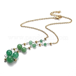 Colliers de perles graduées en acier inoxydable 304&nbsp;NJEW-H210-F-G