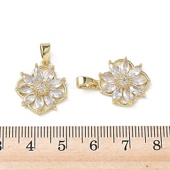Pendentifs en laiton zircon cubique transparent&nbsp;KK-A299-15G