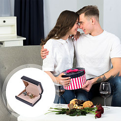 Buchförmige Geschenkverpackungsboxen aus Kunststoff für Manschettenknöpfe&nbsp;CON-WH0089-189