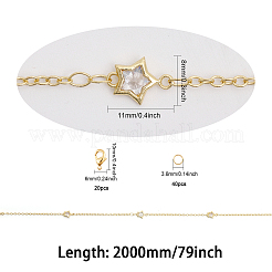 DIY klare Zirkonia Stern Gliederkette Armband Halskette Herstellungsset&nbsp;DIY-CA0005-49