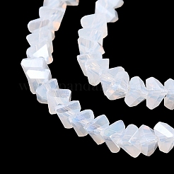 Chapelets de perles en verre d'imitation jade électrolytique&nbsp;LS-EGLA-Q139-01A-B01