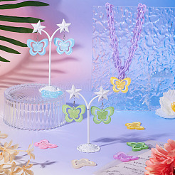 Bastelset für baumelnde Ohrringe aus Acryl mit Schmetterlingen zum Selbermachen&nbsp;DIY-TA0009-74