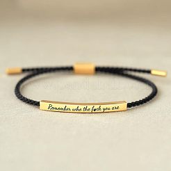 Bracelets de perles tressées en tube d'acier inoxydable 304&nbsp;FS-WGDF774-02