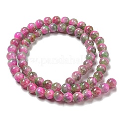Chapelets de perles en jade blanc naturel teinté&nbsp;G-F764-01C