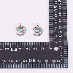 10 Stück Legierung Mond Charm Anhänger Halbmond Charms mit Sonne Halbmond Anhänger für Schmuck Halskette Ohrring Basteln&nbsp;JX394A