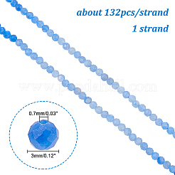 1 Strang aus naturgefärbten und erhitzten blauen Aventurinperlen&nbsp;G-DC0001-05