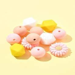 5 styles de perles en silicone écologiques de qualité alimentaire&nbsp;SIL-FS0001-23