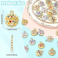 28pcs 14 Farben Legierung Emaille Charms&nbsp;FIND-YW0011-46