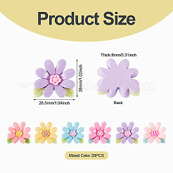 20pcs cabochons en résine opaque&nbsp;RESI-TADJ0001-08B