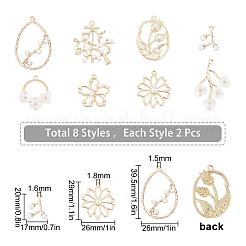 16pcs 8 colgantes de aleación de estilo&nbsp;PALLOY-SC0003-65LG