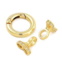 Placage en rack laiton micro pave zircon cubique transparent fermoirs rabattables&nbsp;KK-A234-003G