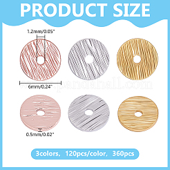 Perline distanziatrici in ottone 360pz 3 colori&nbsp;KK-ME0004-73