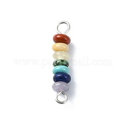 7 Verbindungsanhänger mit Chakra-Edelsteinperlen&nbsp;PALLOY-JF02531-01