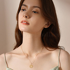 1 collier pendentif soleil en acier inoxydable 304&nbsp;NJEW-LP0001-47
