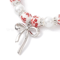 Armbänder mit Schleifenanhänger aus Messing&nbsp;BJEW-JB12905-02