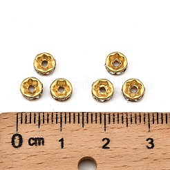 Abalorios de latón Diamante de imitación espaciador&nbsp;RB-A014-Z5mm-01C