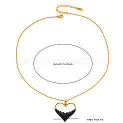 Collane con ciondolo in strass in acciaio inossidabile 304 per donna&nbsp;FS-WGD5BB7-01