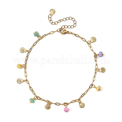 Collares de mujer con borlas en forma de clip de papel&nbsp;AJEW-AN00810-02